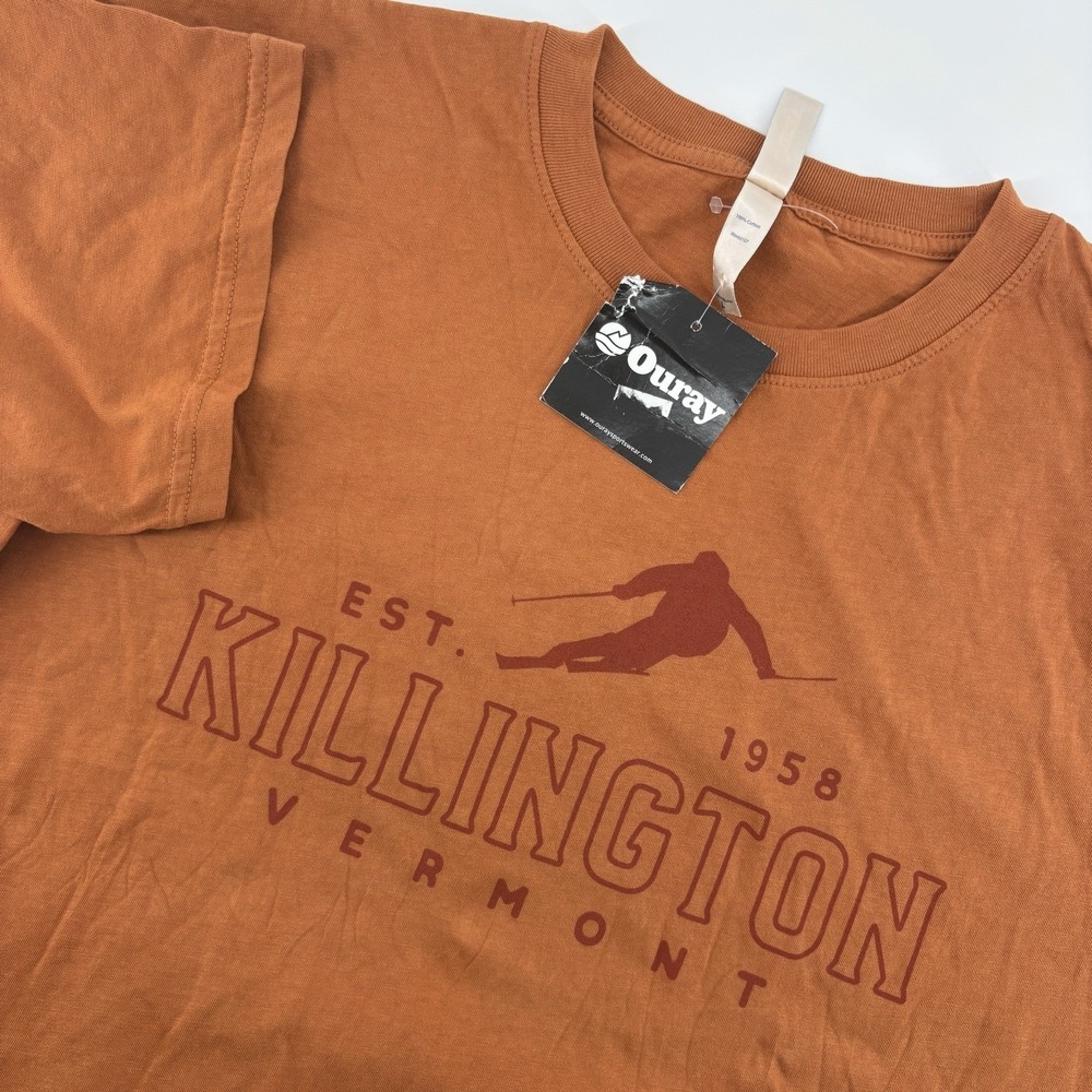 Ouray‎ Sportswear Men's Large Rust Colored Kellington Vermont Nature T Shirt